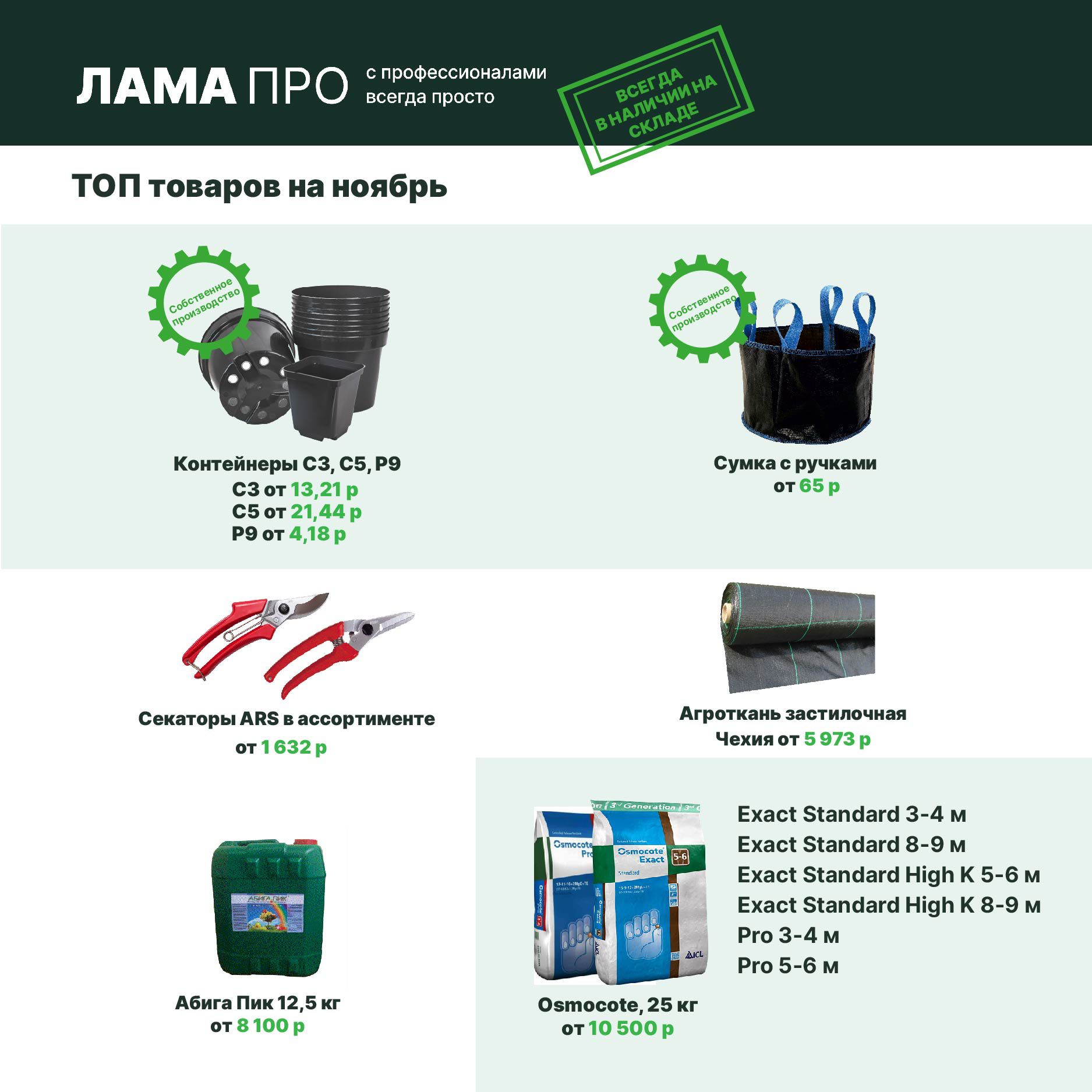 ТОП товаров на ноябрь